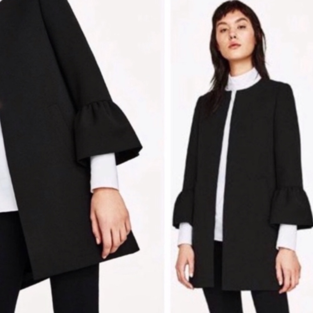 Zara Women Bell Sleeve Coat Size XS